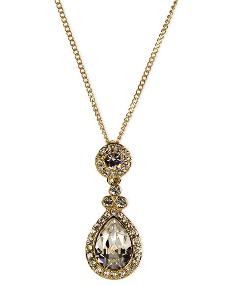 givenchy necklace swarovski element pendant|givenchy mini lock necklace.